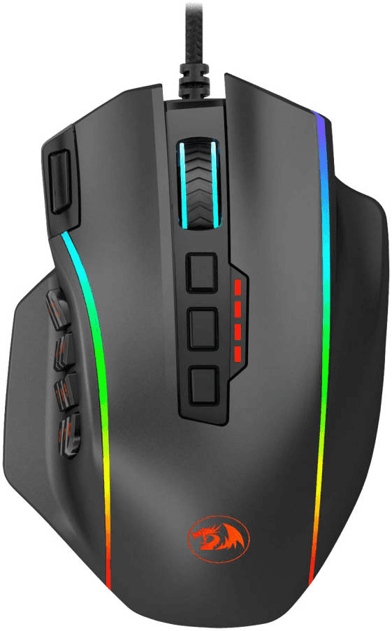 Redragon M901 Perdition MMO Gaming Mouse, 12400 DPI, 20 Programmable Buttons, RGB Backlit, Weight Tuning Set | M901-K-2 thumbnail 1