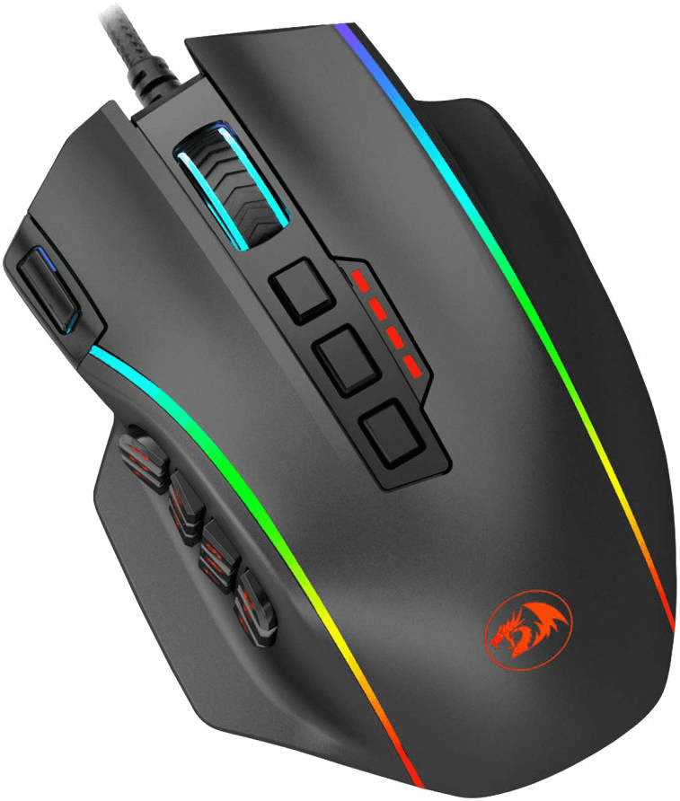 Redragon M901 Perdition MMO Gaming Mouse, 12400 DPI, 20 Programmable Buttons, RGB Backlit, Weight Tuning Set | M901-K-2 thumbnail 6