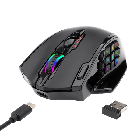 Redragon M913 Impact Elite Wireless Gaming Mouse, 16000 DPI Wired/Wireless RGB Gamer Mouse with 16 Programmable Buttons | M913 thumbnail 4
