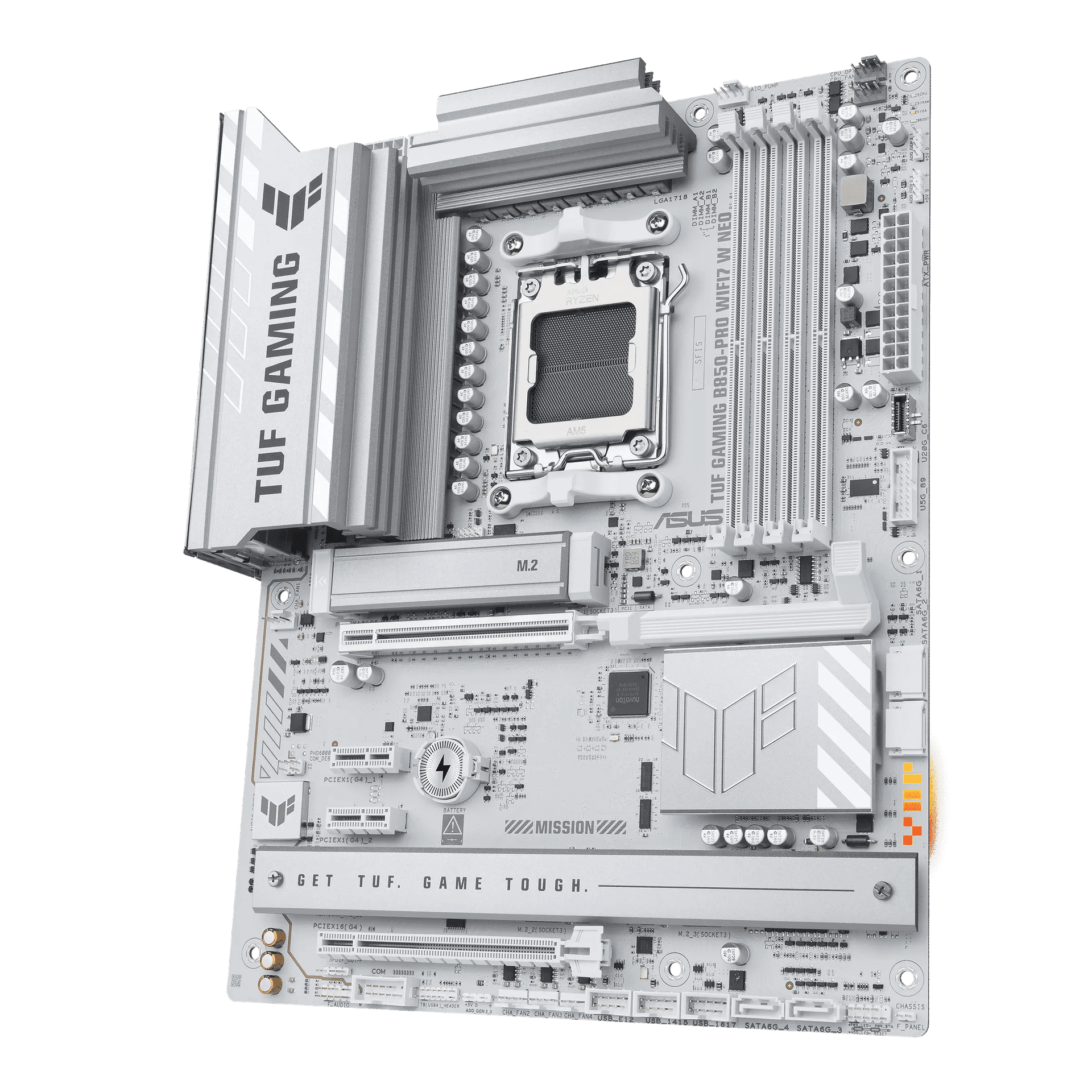 Asus ASUS TUF GAMING B850-PRO WIFI7 W NEO AMD White AM5 Motherboard, DDR5 8400+ (OC), Ryzen 9000 Ready, WiFi 7, PCIe 5.0, AI Solution, 2.5Gb Ethernet | 90MB1NW0-M0EAY0 - thumbnail 4