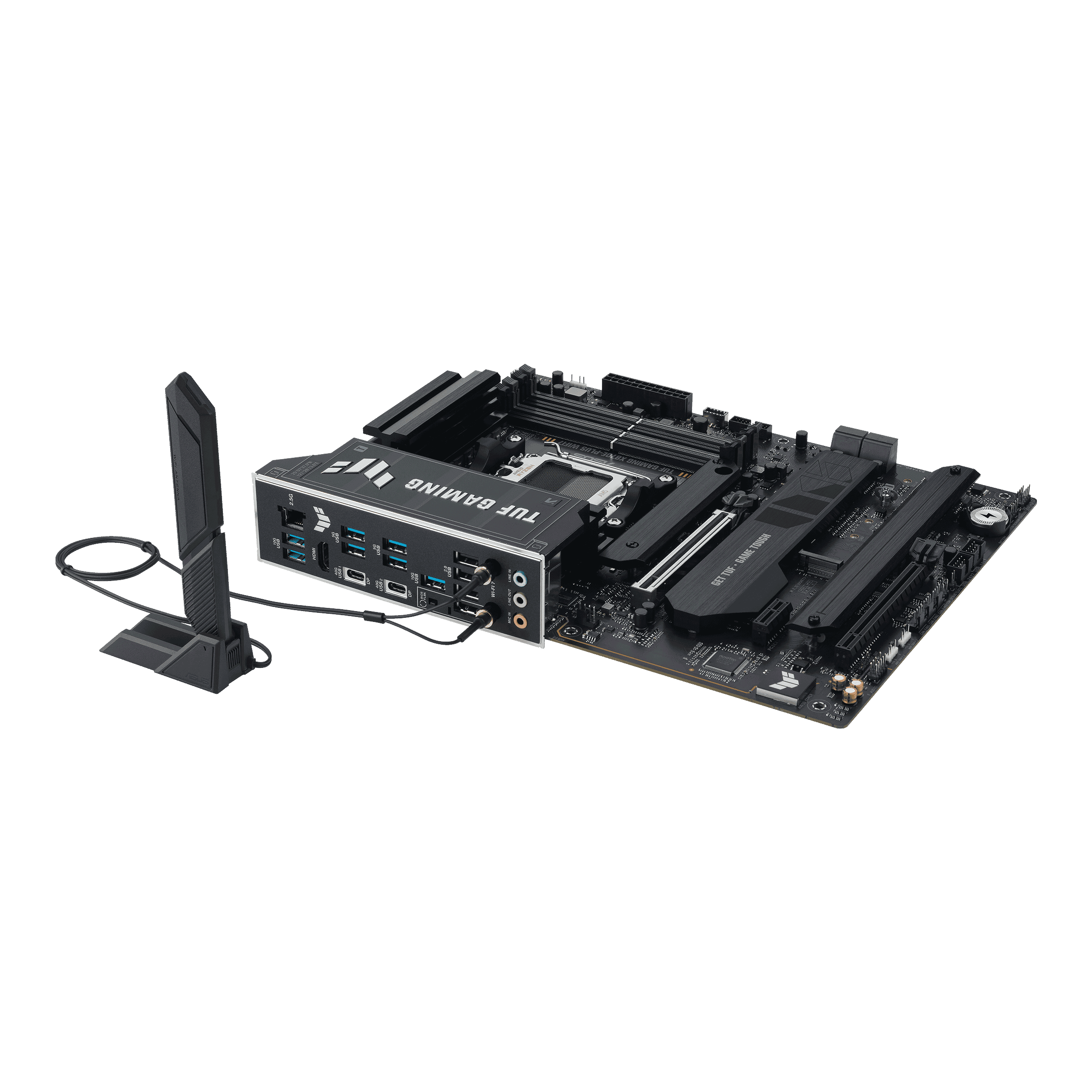 ASUS TUF GAMING AMD X870E AM5 ATX Motherboard, Advanced AI PC ready, DDR5, PCIe 5.0, 4x M.2 slots 2x PCIe 5.0, Wi-Fi 7, BIOS FlashBack&trade, ARGB Gen 2 headers, Aura Sync, Q-Antenna, Q-Dashboard, AI Cooling II, AI Networking II and AI Overclocking |  90MB1M70-M0EAY0 thumbnail 4