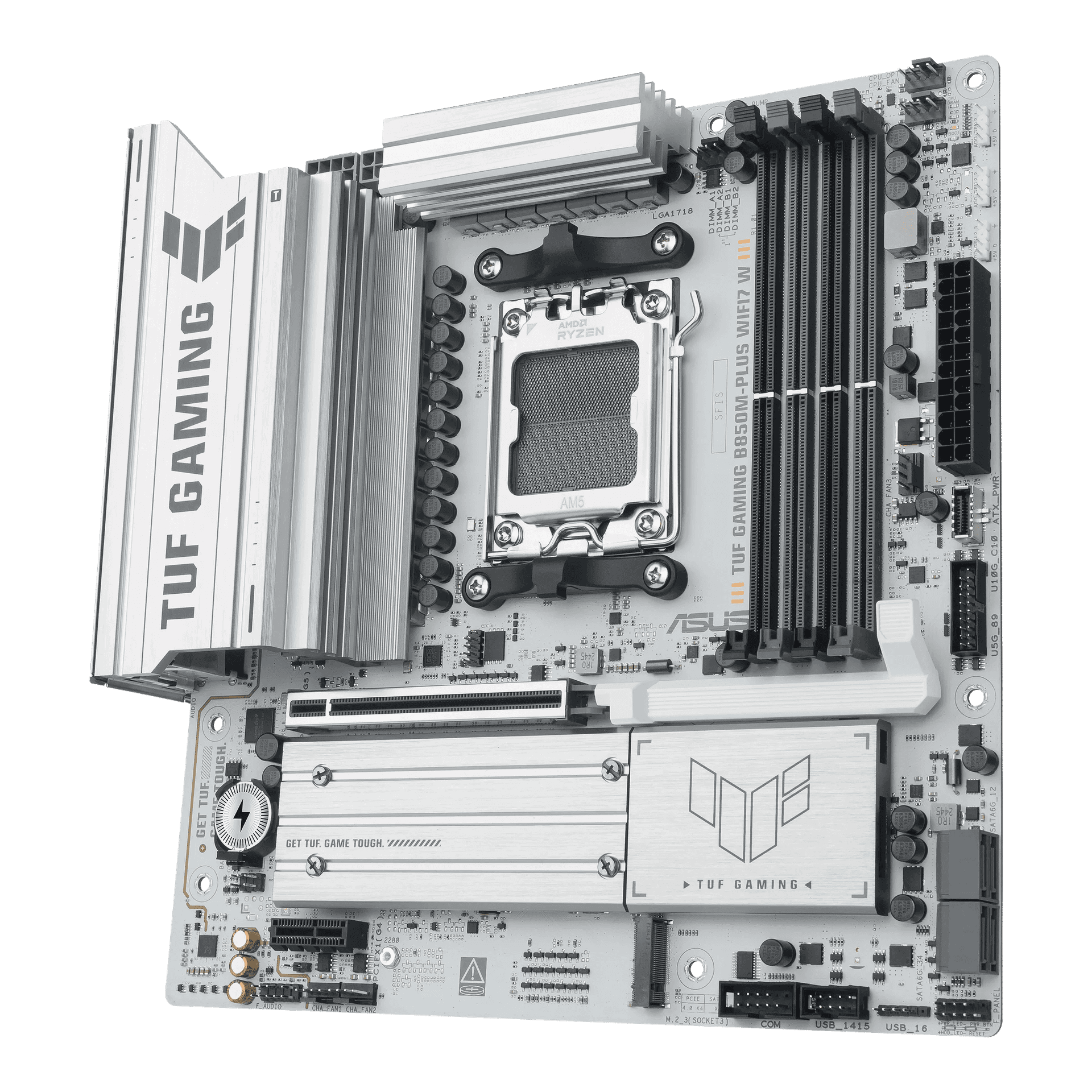 Asus ASUS TUF GAMING B850M-PLUS WIFI7 W Micro-ATX AMD AM5 Motherboard, 4x DIMM slots, max. 256GB DDR5, PCIe 5.0, Wi-Fi 7, 2.5Gb LAN | 90MB1MD0-M0EAY0 - thumbnail 2