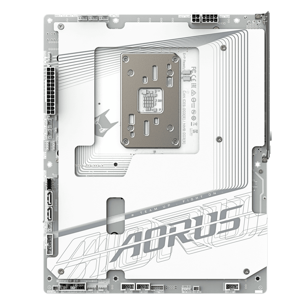 Gigabyte B850 AORUS STEALTH ICE AM5 White Motherboard, 4 x DDR5 DIMM upto 8200(O.C), X3D Turbo Mode, 5GbE LAN, Wi-Fi 7, BT 5.4 | B850 A STEALTH ICE thumbnail 3