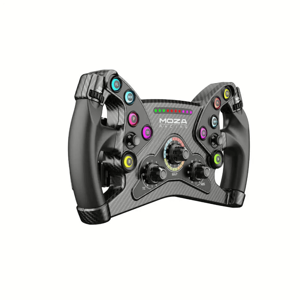 MOZA MOZA RS047 KS GT Steering Wheel, 300mm Butterfly Design, Dual-Clutch Hall Sensor Paddles, Carbon Fiber Composite, RGB Buttons - thumbnail 5