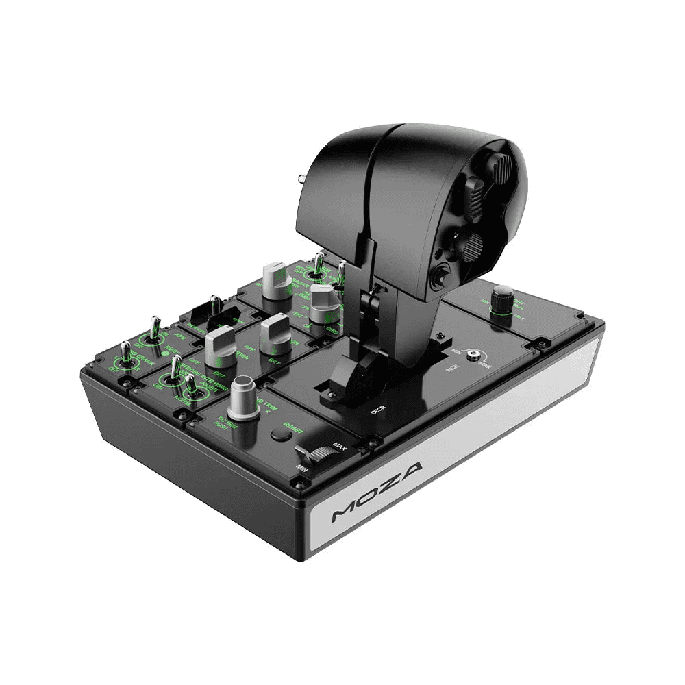 MOZA MOZA AS008 MTP Throttle, Fighter Jet-Inspired Flight Control, 27 Programmable Switches, Vibration Feedback - thumbnail 1