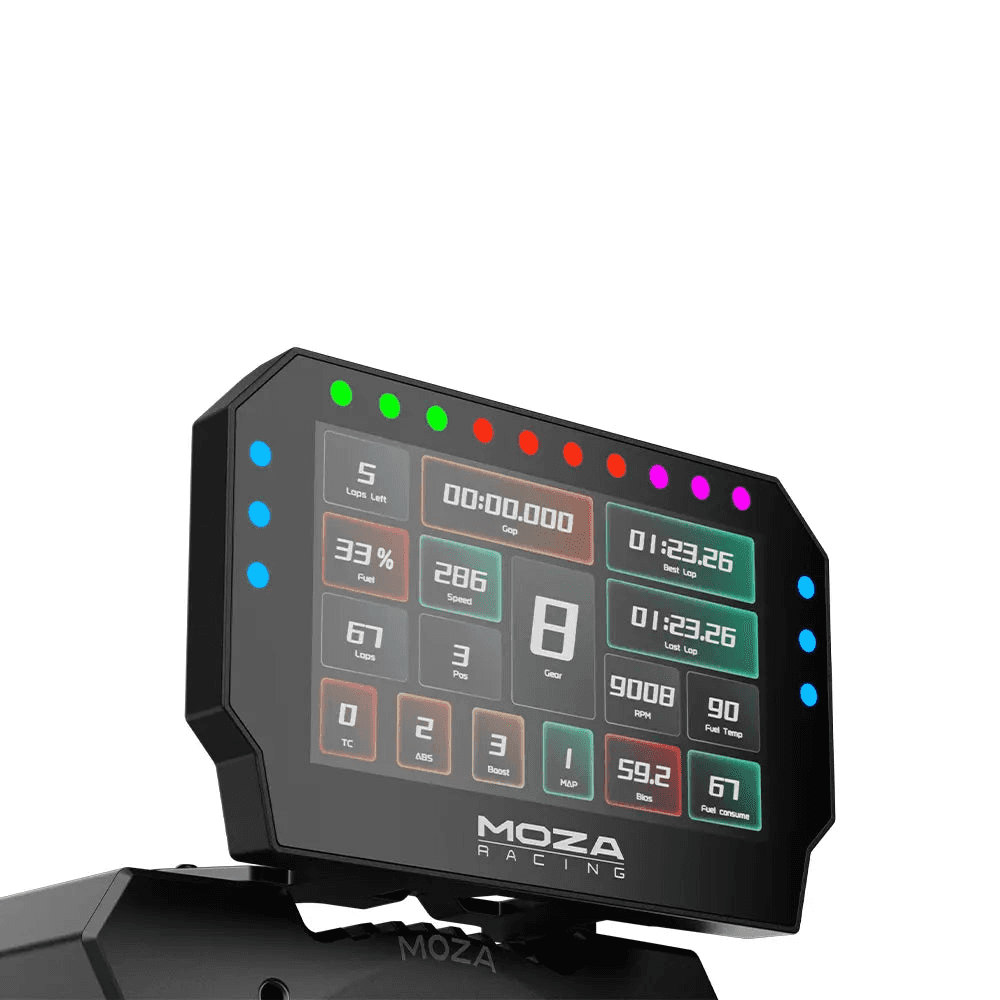 MOZA MOZA RS072 CM2 HD Racing Dash, 5-Inch 720P Touchscreen, 10 RGB Shift Indicators, Aluminum Alloy Case - thumbnail 2