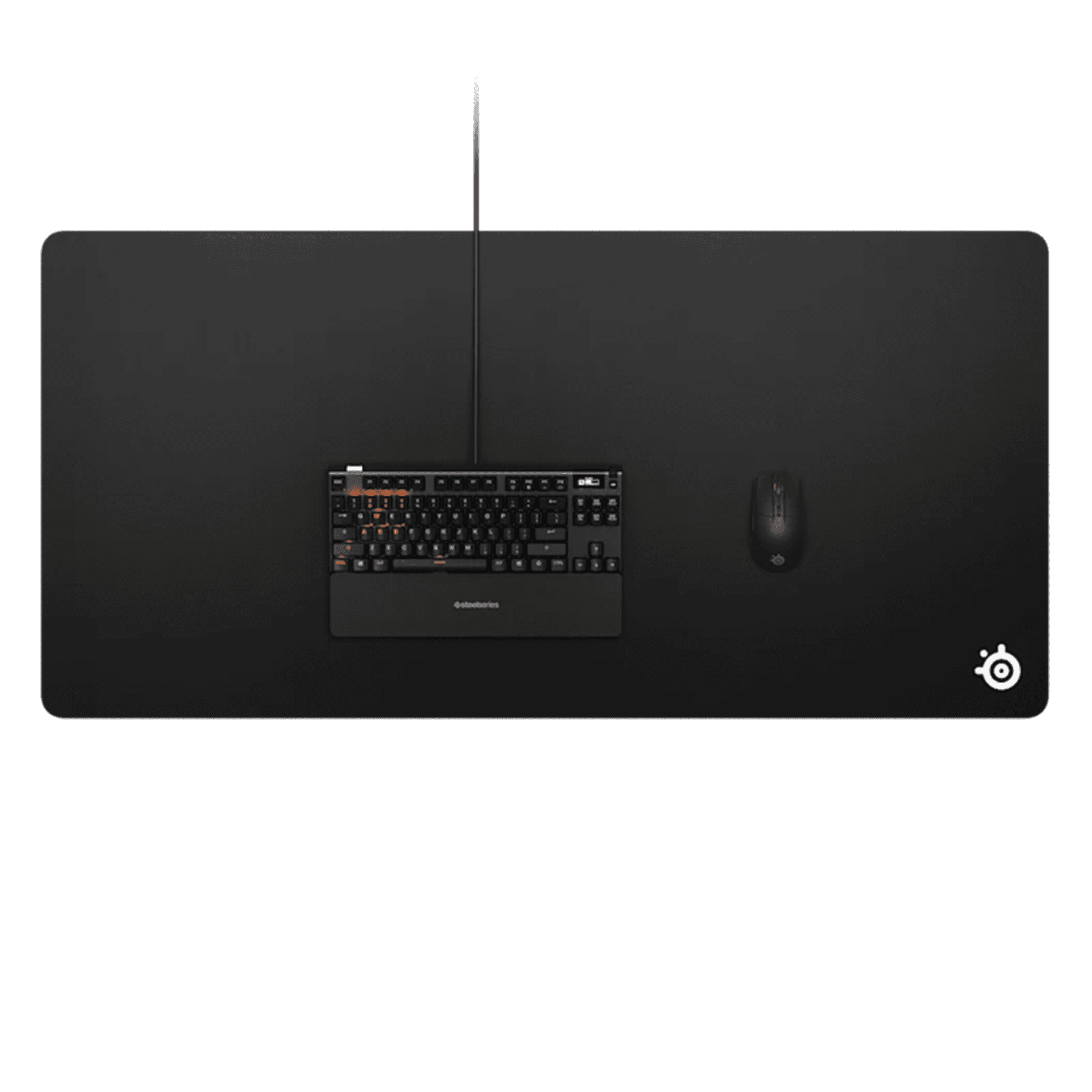 Steel Series SteelSeries QcK 3XL Gaming Mousepad, Ultra-Large Desk Mat, Micro-Woven Cloth Surface & Non-Slip Rubber Base, 1220 x 590 x 3 mm, Black | 63842 - thumbnail 1