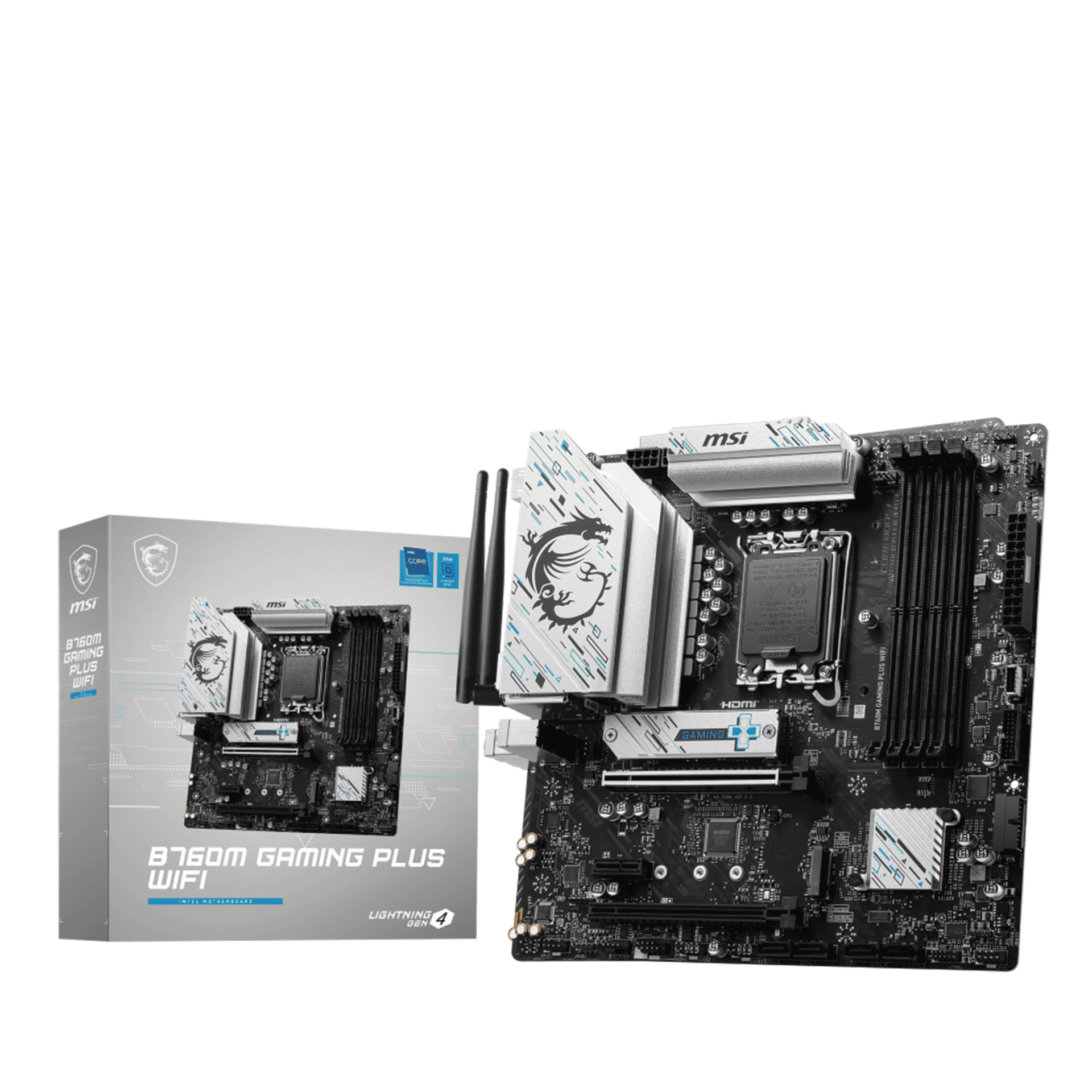 MSI MSI B760M GAMING PLUS WIFI Motherboard, Intel LGA 1700, DDR5 Support, Wi-Fi 6E, & PCIe 4.0 Performance | 911-7D99-060 - thumbnail 1