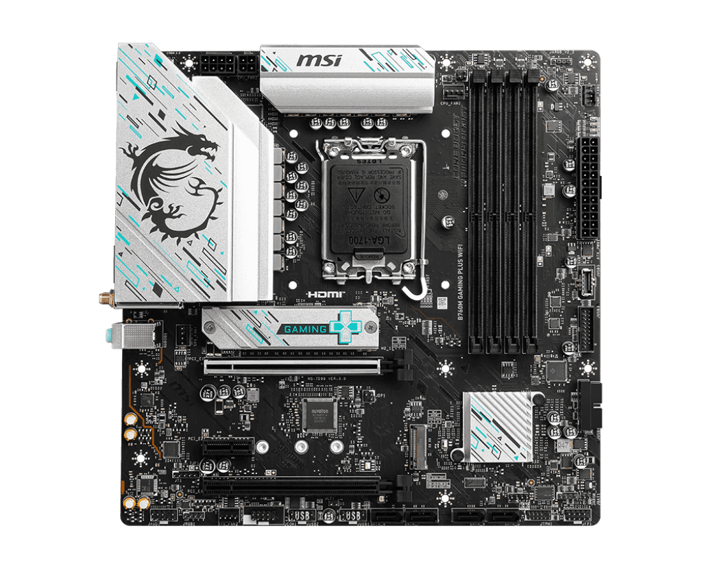 MSI MSI B760M GAMING PLUS WIFI Motherboard, Intel LGA 1700, DDR5 Support, Wi-Fi 6E, & PCIe 4.0 Performance | 911-7D99-060 - thumbnail 2