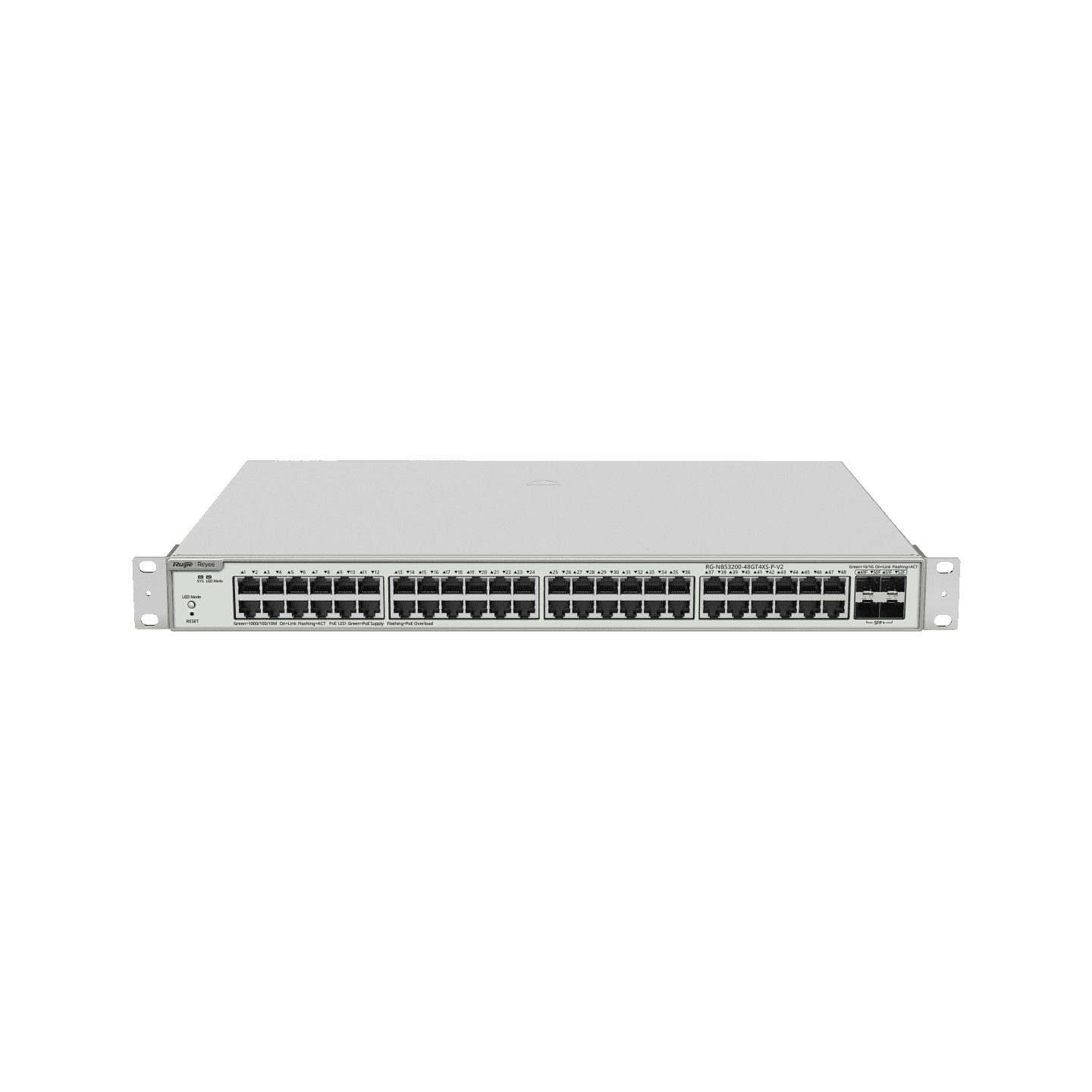 Ruijie RG-NBS3200-48GT4XS-P-V2, 48-Port Gigabit Layer 2+ Cloud Managed PoE Switch, 4 x 10G Uplinks - thumbnail 1