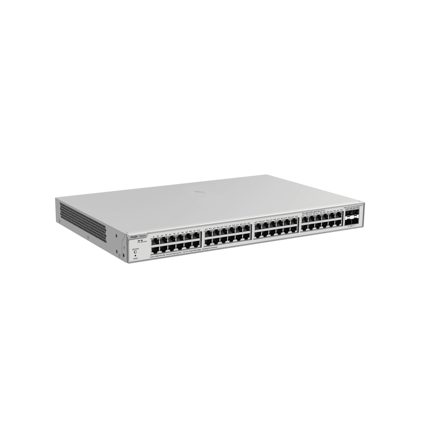 Ruijie RG-NBS3200-48GT4XS-P-V2, 48-Port Gigabit Layer 2+ Cloud Managed PoE Switch, 4 x 10G Uplinks - thumbnail 2