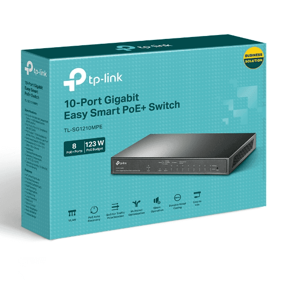 tp-link TL-SG1210MPE 10-Port Gigabit Easy Smart Switch with 8-Port PoE+ thumbnail 5