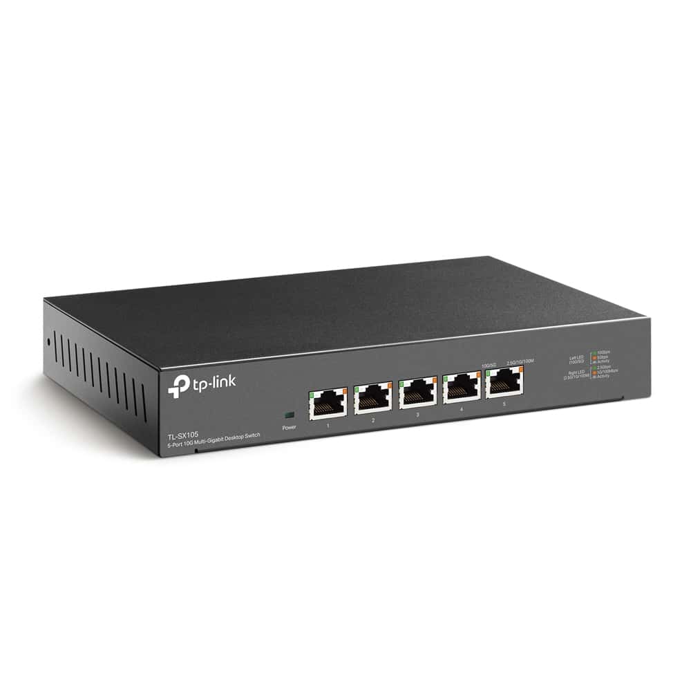 tp-link TL-SX105 5-Port 10G Desktop Switch, 5x 10-Gigabit ports, Plug and Play thumbnail 2