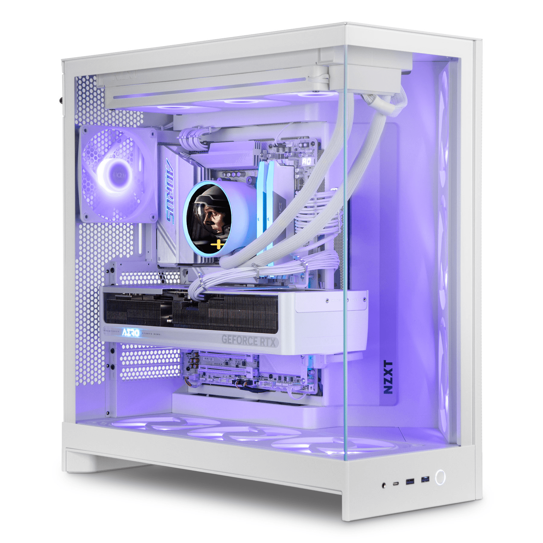 White Beast Gaming & Content Creation PC: Ryzen 9 9950X3D, RTX 5090, 64GB DDR5, 2TB Gen5 SSD thumbnail 1