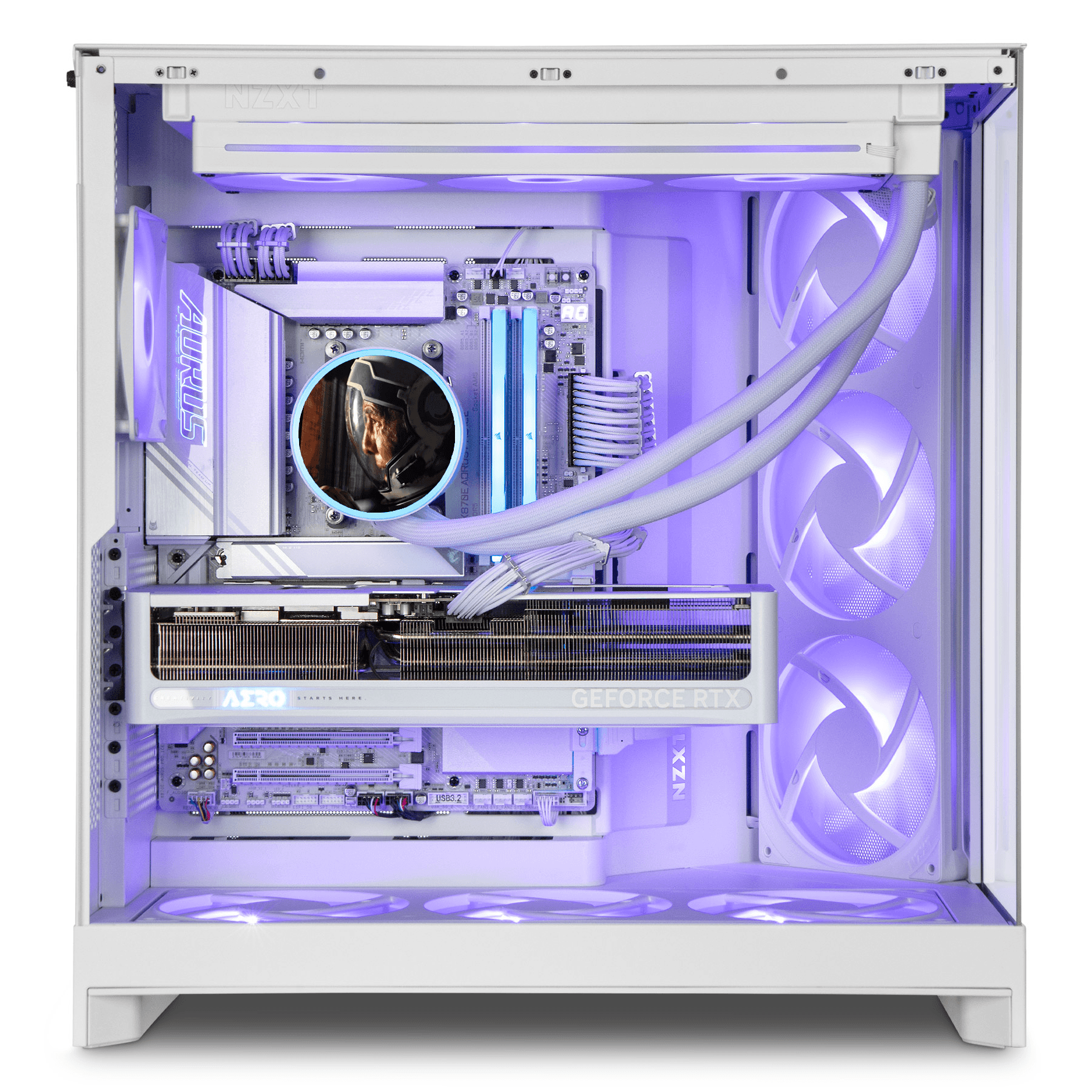 Nanotech Gaming PC White Beast Gaming & Content Creation PC: Ryzen 9 9950X3D, RTX 5090, 64GB DDR5, 2TB Gen5 SSD  Gaming PC - thumbnail 3