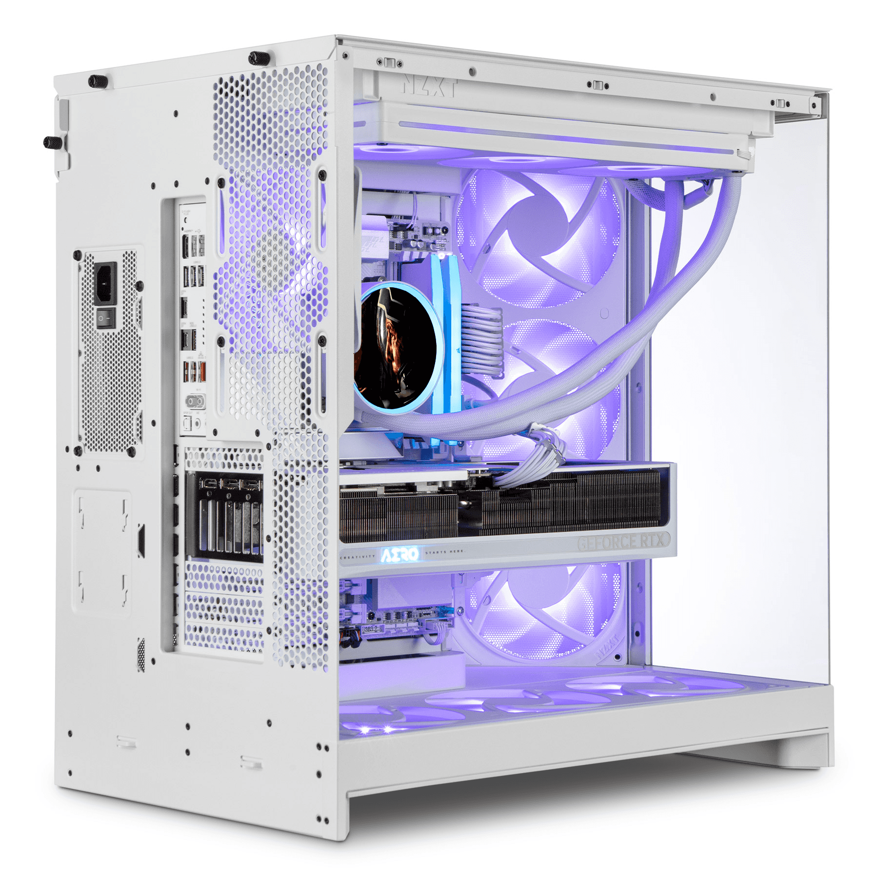 Nanotech Gaming PC White Beast Gaming & Content Creation PC: Ryzen 9 9950X3D, RTX 5090, 64GB DDR5, 2TB Gen5 SSD  Gaming PC - thumbnail 2