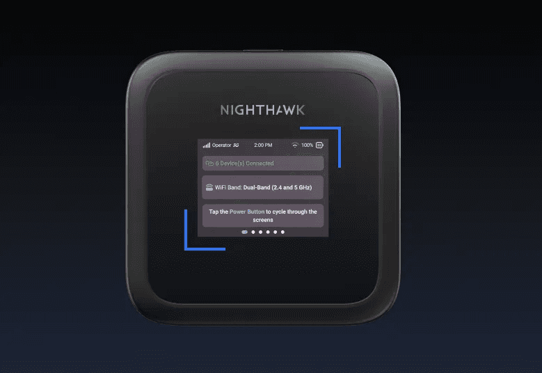 NETGEAR Nighthawk M3 5G Mobile Hotspot Router, Unlocked AX3600 WiFi 6, Up to 2.5Gbps 5G Speeds, 2.4” Touch Screen, 5185mAh Battery | MH3150-100EUS thumbnail 2
