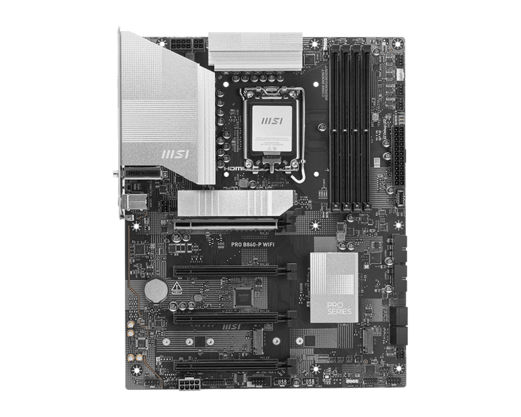 MSI PRO B860-P WIFI LGA 1851 ATX Motherboard, 4x DDR5  DDR5 8800+ MT/s (OC), Thunderbolt 4 port, 5G LAN with Intel Wi-Fi 7 |  911-7E41-001 thumbnail 2