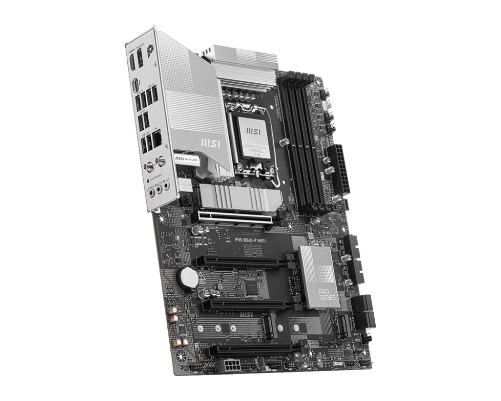 MSI MSI PRO B860-P WIFI LGA 1851 ATX Motherboard, 4x DDR5  DDR5 8800+ MT/s (OC), Thunderbolt 4 port, 5G LAN with Intel Wi-Fi 7 |  911-7E41-001 - thumbnail 3