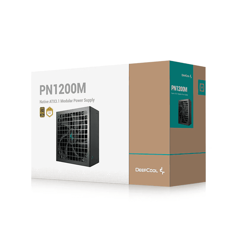 DEEPCOOL DeepCool PN1200M 1200W Power Supply (PSU), 80 Plus Gold, ATX 3.1 & PCIe 5.1 Ready, 12V-2x6 Connector, FDB Fan | R-PNC000M-FC0B-JGUK - thumbnail 2