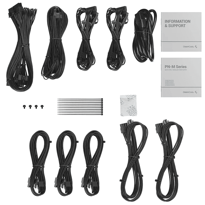 DEEPCOOL DeepCool PN1200M 1200W Power Supply (PSU), 80 Plus Gold, ATX 3.1 & PCIe 5.1 Ready, 12V-2x6 Connector, FDB Fan | R-PNC000M-FC0B-JGUK - thumbnail 6