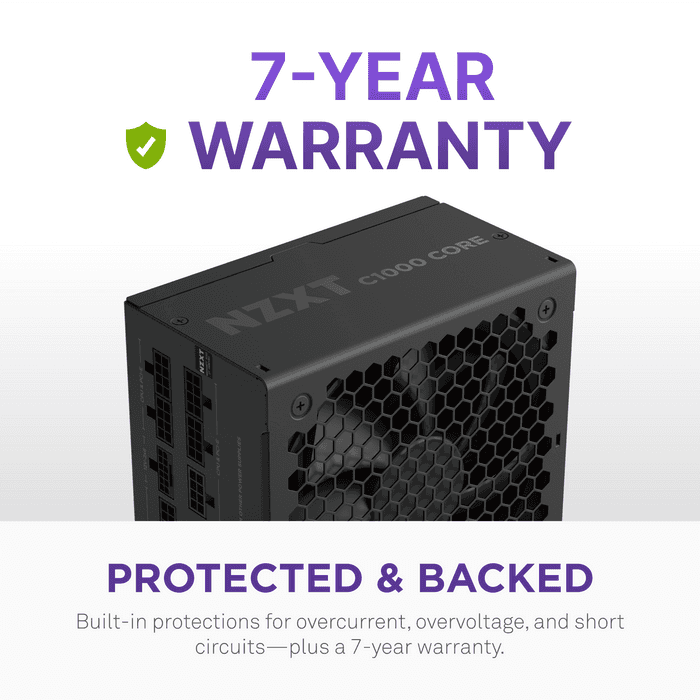 NZXT NZXT C850 Gold Core Power Supply (PSU), 850W 80 PLUS Gold, ATX 3.1 & PCIe 5.1 Ready, Fully Modular, Black | PA-8G3BB-UK - thumbnail 4