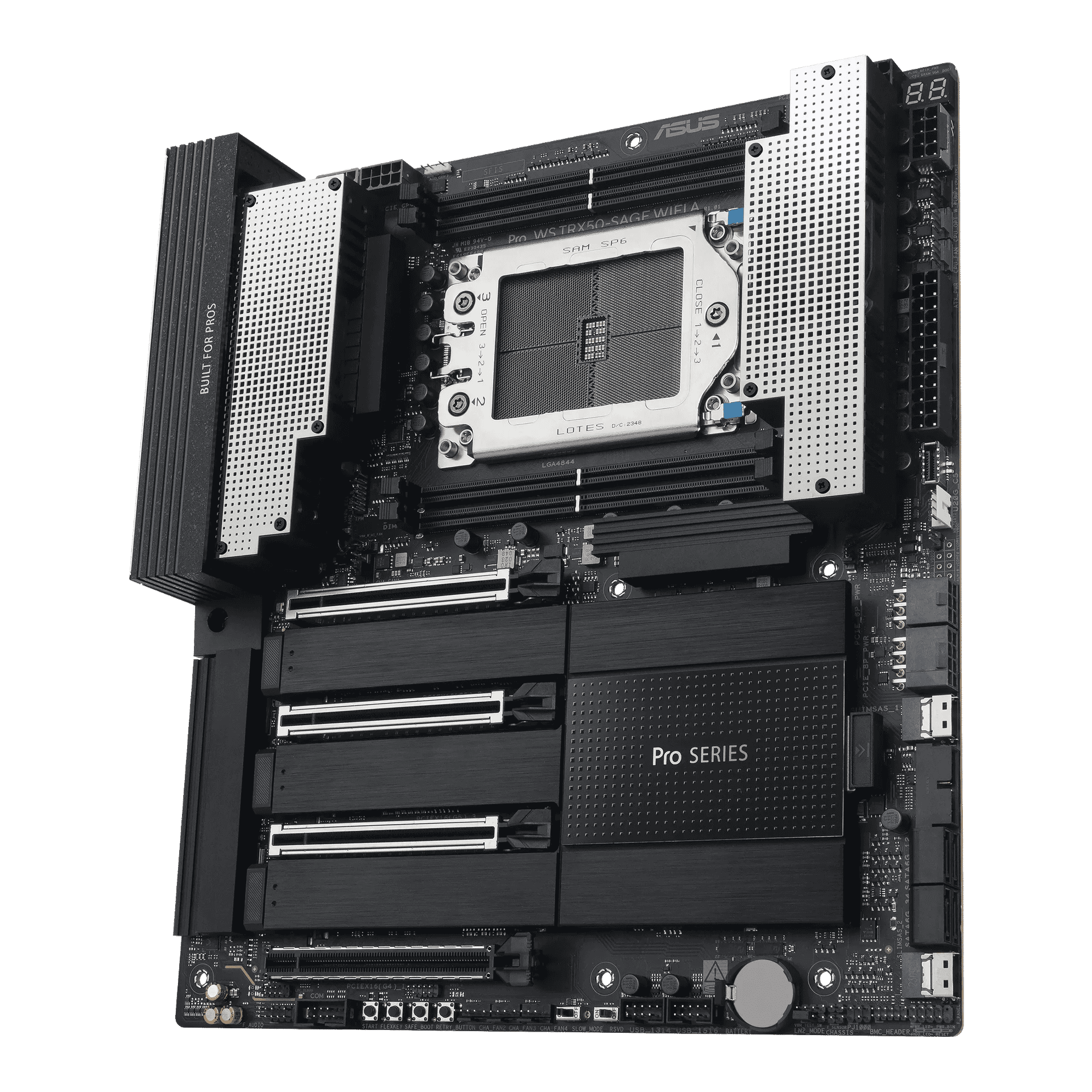 Asus ASUS Pro WS TRX50-SAGE WIFI A Workstation Motherboard, AMD sTR5, Threadripper PRO 9000/7000 Ready, PCIe 5.0, Dual LAN (10G & 2.5G), Wi-Fi 7,  CEB 12 inch x 11 inch (30.5 cm x 28.0 cm) | 90MB1LE0-M0EAY0 - thumbnail 1