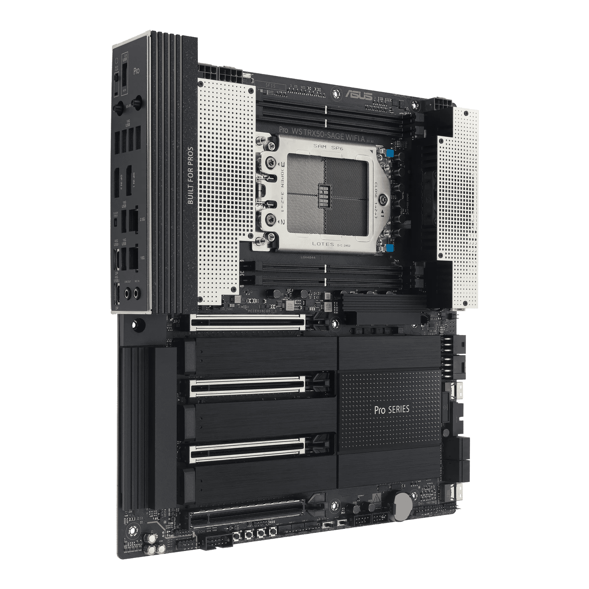 Asus ASUS Pro WS TRX50-SAGE WIFI A Workstation Motherboard, AMD sTR5, Threadripper PRO 9000/7000 Ready, PCIe 5.0, Dual LAN (10G & 2.5G), Wi-Fi 7,  CEB 12 inch x 11 inch (30.5 cm x 28.0 cm) | 90MB1LE0-M0EAY0 - thumbnail 5