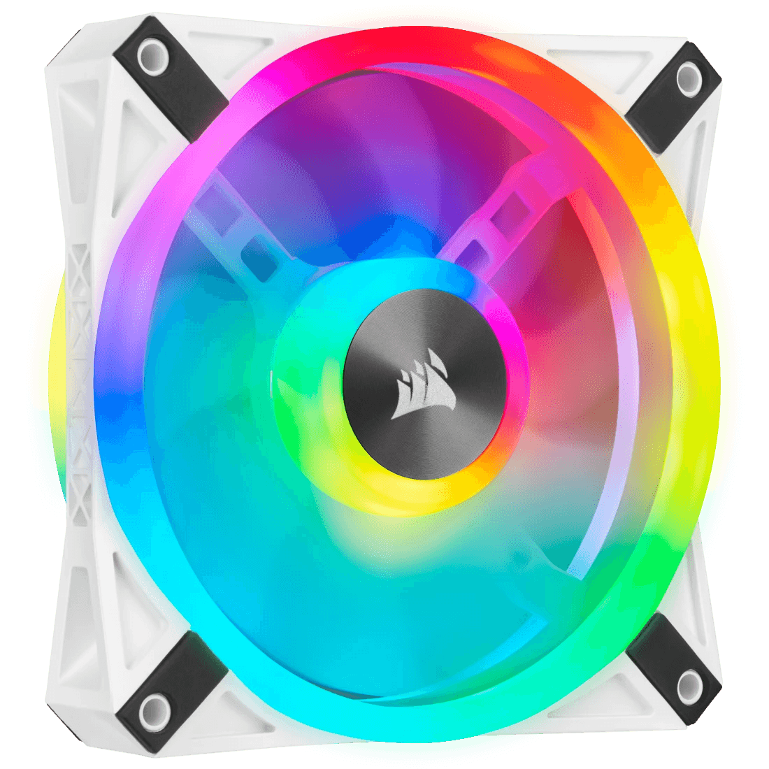 Corsair Corsair iCUE QL120 RGB 120mm PWM Single Fan, 102 Individual RGB LEDs, 1500 RPM, White | CO-9050103-WW - thumbnail 1