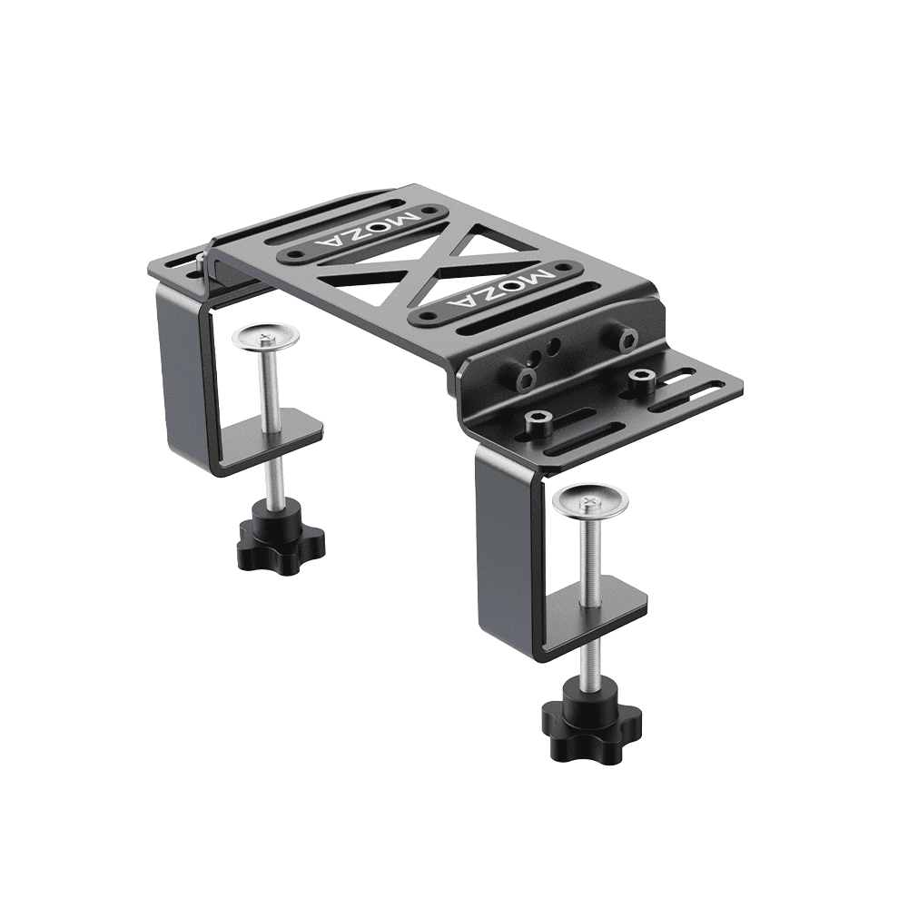 MOZA Full Desk Sim Racing Setup, MOZA R9 V3 9Nm Direct Drive Wheel Base, ESX Wheel, SR-P2 Pedals & Clutch, SGP Sequential Shifter, RS12 Table Mount - thumbnail 7