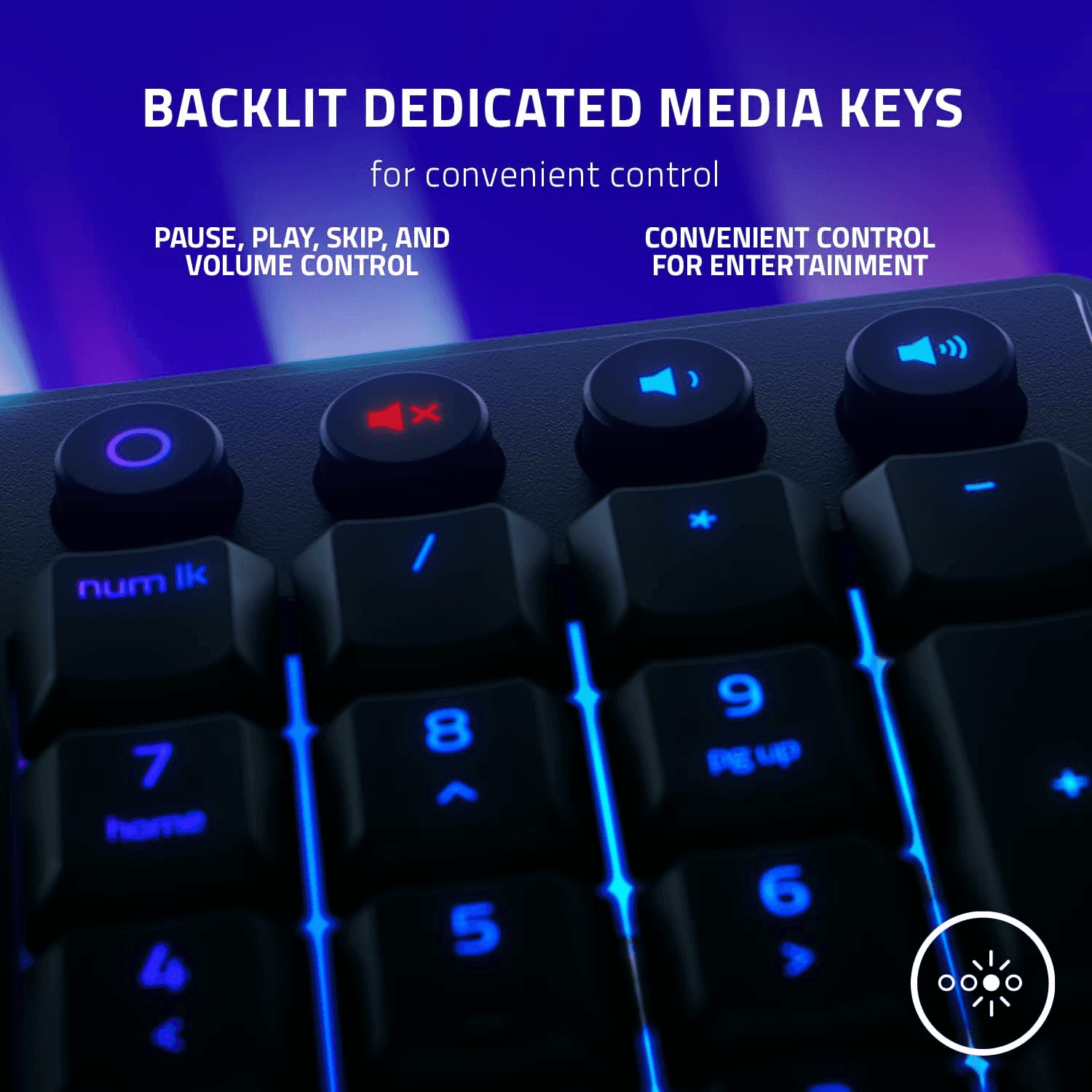 RAZER Razer Ornata V3 Low Profile Mecha-Membrane Wired Keyboard, UV Coated Keycaps, 10 RGB Lighting Zones, 1000 Hz Ultrapolling, Wrist Rest, Clicky Keystrokes, US English Layout, Black | RZ03-04460100-R3M1 - thumbnail 7