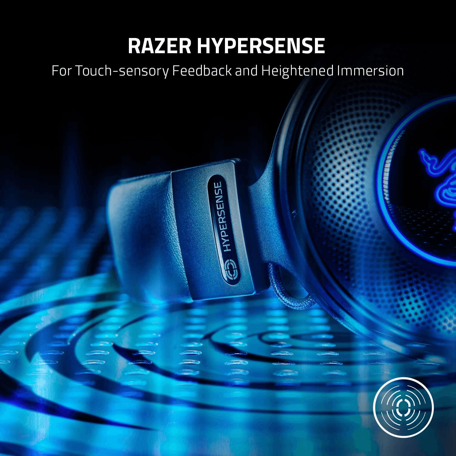 RAZER Razer Kraken V3 Pro Wireless Gaming Headset, With Haptic Technology, 50mm Drivers, THX Spatial Audio, 20 Hz-20 kHz Frequency Response, Oval Ear Cushions, Black | RZ04-03460100-R3M1 - thumbnail 7