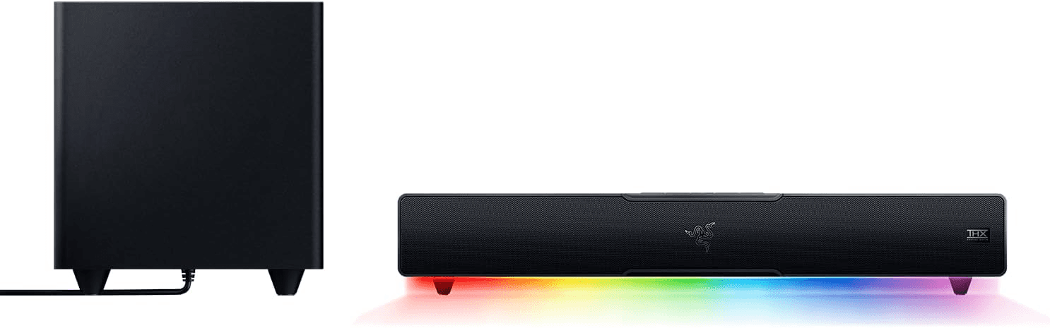 RAZER Razer Leviathan V2 PC Gaming Soundbar with Subwoofer, THX Spatial Audio, Compact Desktop Form Factor, 45 Hz-20 kHz Frequency Response, Bluetooth 5.2, USB Audio Input, Black | RZ05-03920100-R3G1 - thumbnail 4