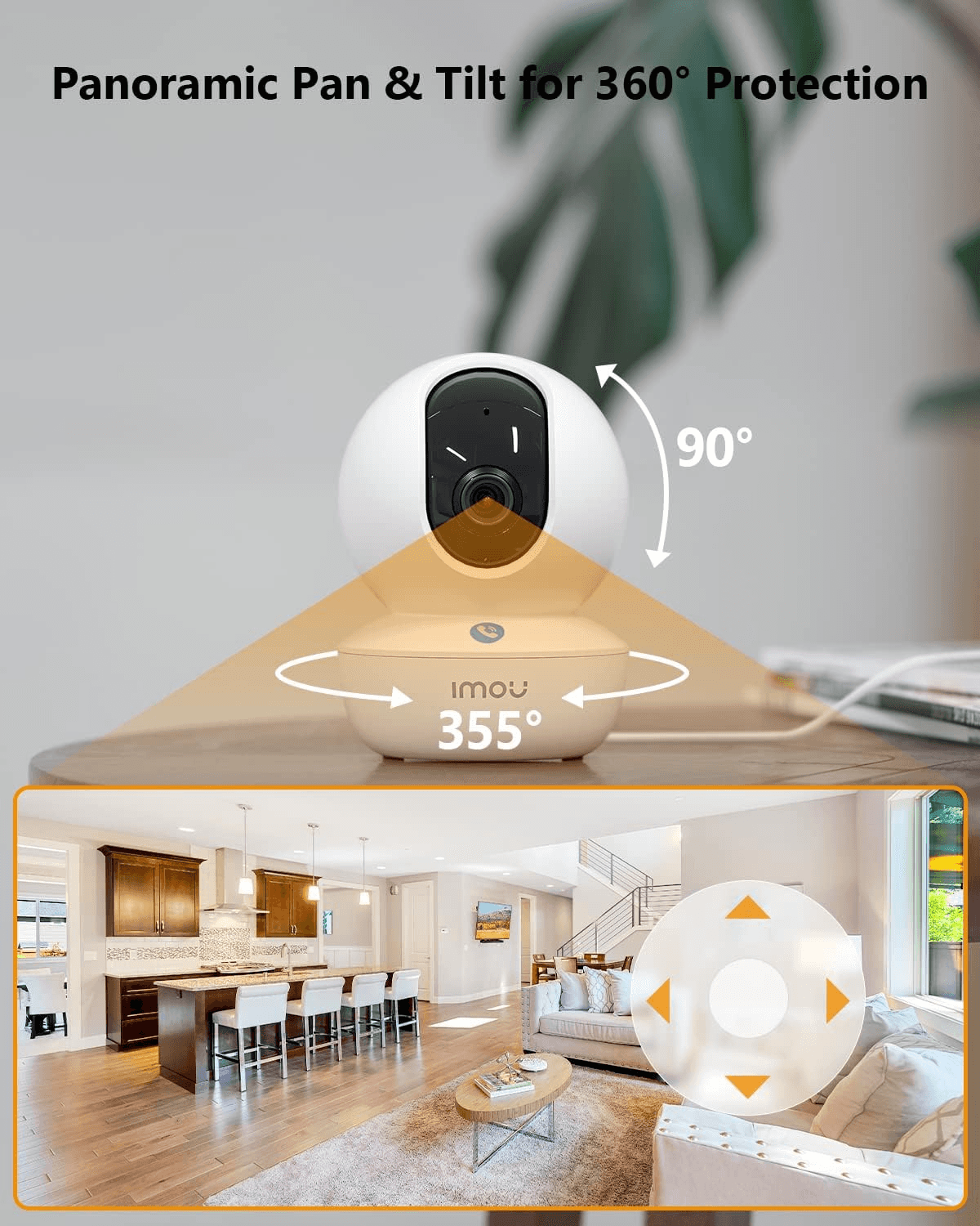 IMOU IMOU IPC-GK2CP-4C1WR Ranger RC 4MP Smart Indoor Security Camera, 3K UHD, Pan & Tilt, One-Touch Call, AI Human Detection, Privacy Shield - thumbnail 3