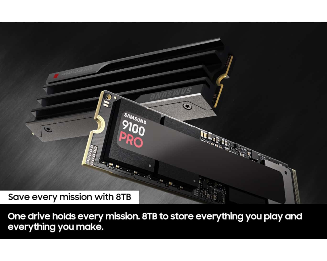 SAMSUNG Samsung 9100 PRO 8TB NVMe M.2 SSD, PCIe 5.0 x4, Up to 14,800 MB/s, NVMe 2.0, 8GB LPDDR4X Cache, 4,800 TBW, Black | MZ-VAP8T0BW - thumbnail 5