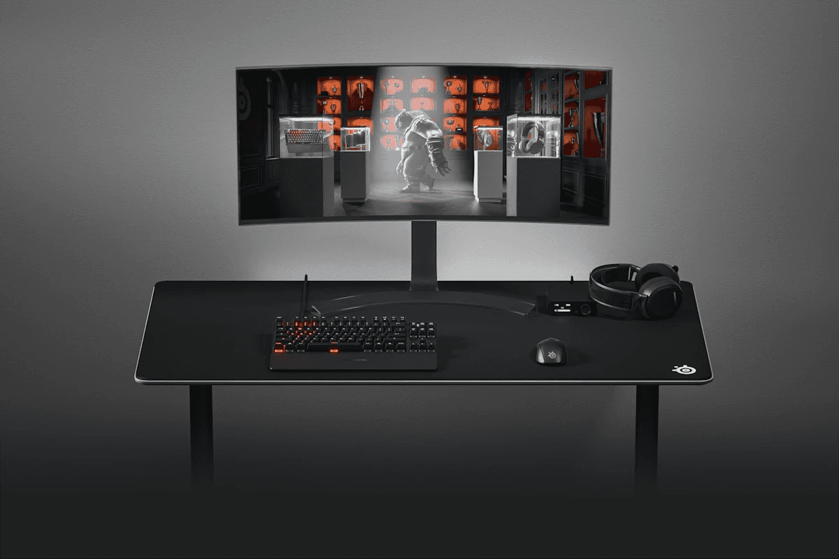Steel Series SteelSeries QcK 3XL Gaming Mousepad, Ultra-Large Desk Mat, Micro-Woven Cloth Surface & Non-Slip Rubber Base, 1220 x 590 x 3 mm, Black | 63842 - thumbnail 6