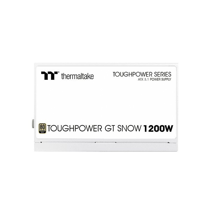Thermaltake Thermaltake Toughpower GT Snow 1200W White Power Supply, ATX 3.1, 80+ Gold, Fully Modular, PCIe 5.1 Ready, 12V-2x6 Connector, White | PS-TPT-1200FNFAGK-W - thumbnail 6