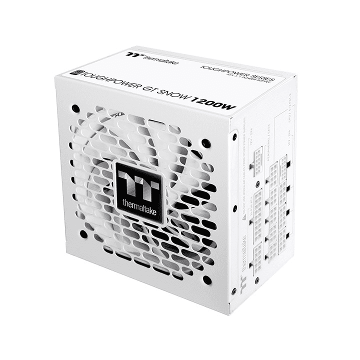 Thermaltake Thermaltake Toughpower GT Snow 1200W White Power Supply, ATX 3.1, 80+ Gold, Fully Modular, PCIe 5.1 Ready, 12V-2x6 Connector, White | PS-TPT-1200FNFAGK-W - thumbnail 3
