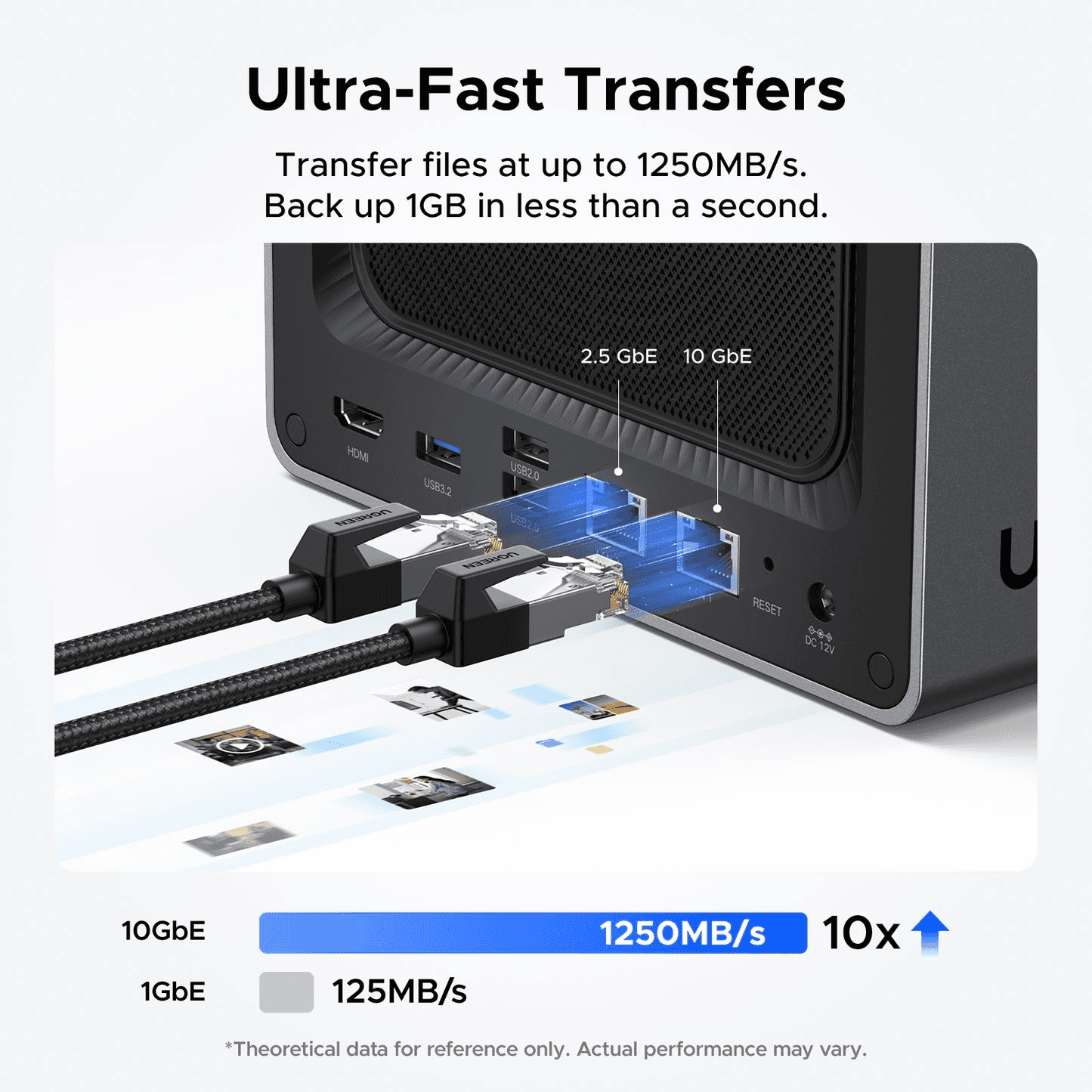 UGREEN UGREEN NASync DXP4800 Plus 4-Bay NAS, Intel Pentium Gold 8505 5-Core, 8GB DDR5 RAM, 10GbE + 2.5GbE LAN, 4K HDMI, Diskless Personal Cloud Storage  (NO HARDISK INSIDE) - thumbnail 6