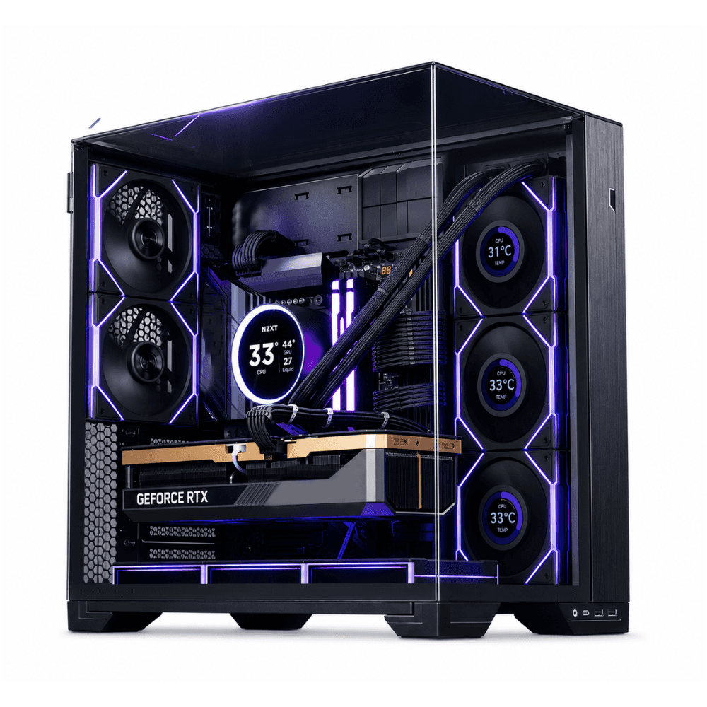 Nanotech Compact High-End Gaming & Workstation PC, Intel Core Ultra 7 265K, GeForce RTX 5080 16GB GDDR7, 32GB DDR5, 2TB NVMe (7100MB/s), NZXT Kraken Elite 360 LCD, Lian Li O11 Vision - thumbnail 1