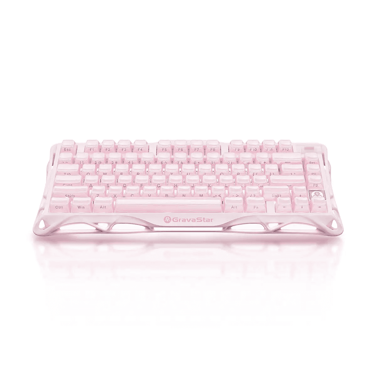 Gravastar GravaStar K1 Mercury 75% Wireless Mechanical Gaming Keyboard, Crystal Black | GSK1_XTAL_BLK - Color: Sakura Pink