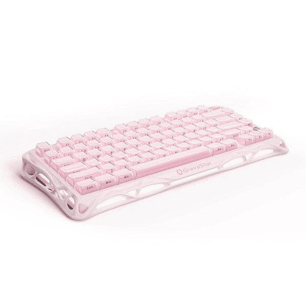 GravaStar Mercury K1 Special Edition Mechanical Keyboard, Sakura Pink, 75% Layout, Tri-Mode Wireless, Aluminum Frame, Gasket Mount | GS K1_P_PNK thumbnail 7