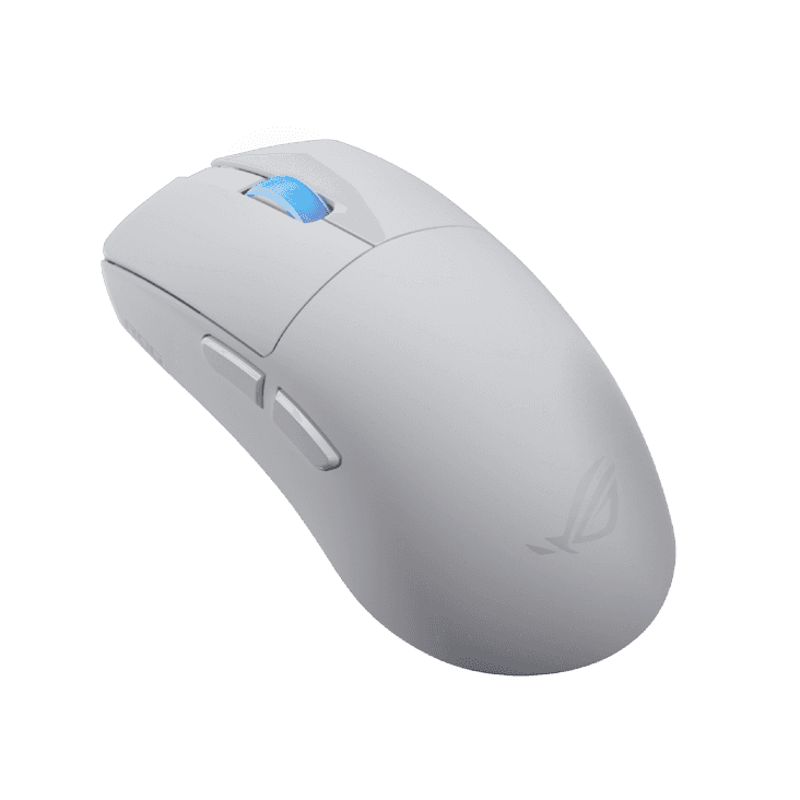 ASUS ROG Harpe II Ace Ultralight 48-gram White Gaming Mouse, Tri-mode (2.4 GHz, Bluetooth and wired USB), 42,000 DPI, ROG AimPoint Pro Optical Sensor, ROG Optical Micro Switches, 8,000Hz | 90MP0490-BMUA10 thumbnail 2