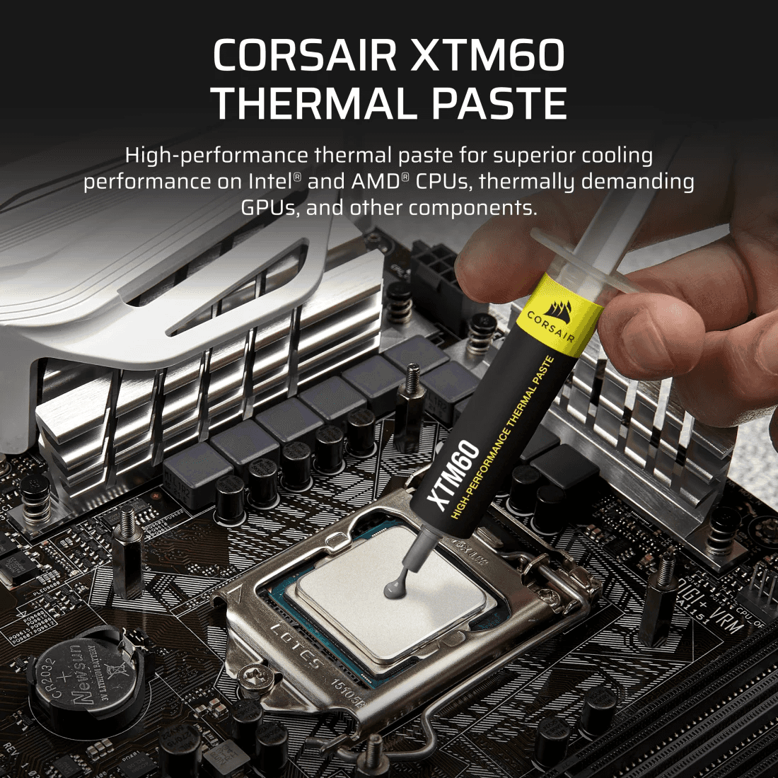 Corsair Corsair XTM60 High-Performance Thermal Paste Kit, Low Thermal Impedance, Zinc Oxide Based | CT-9010015-WW - thumbnail 5
