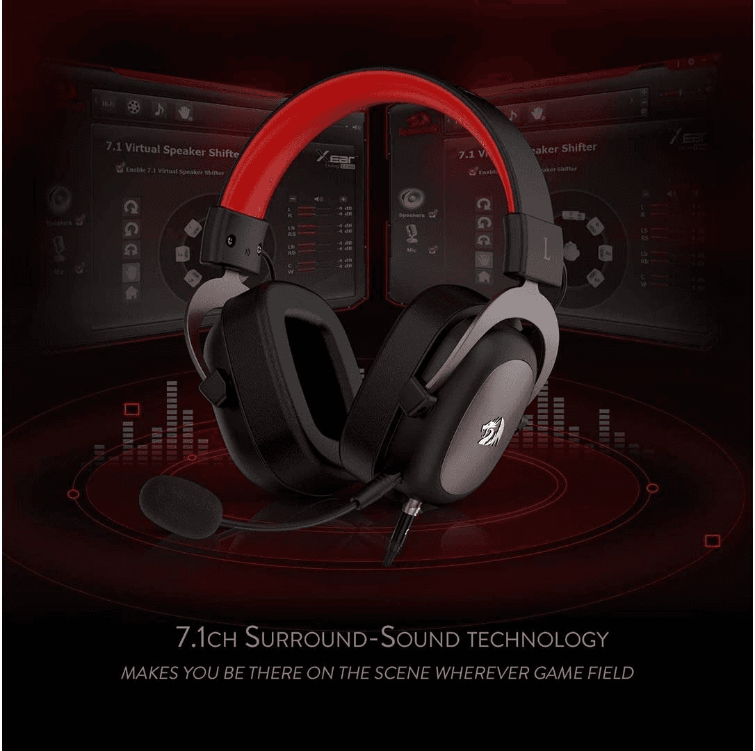 Redragon ZEUS 2 H510-1 Wired Gaming Headset, 7.1 Surround Sound, 53mm Drivers, Detachable Noise-Canceling Mic, Multi-Platform | ZEUS 2 H510-1 thumbnail 2