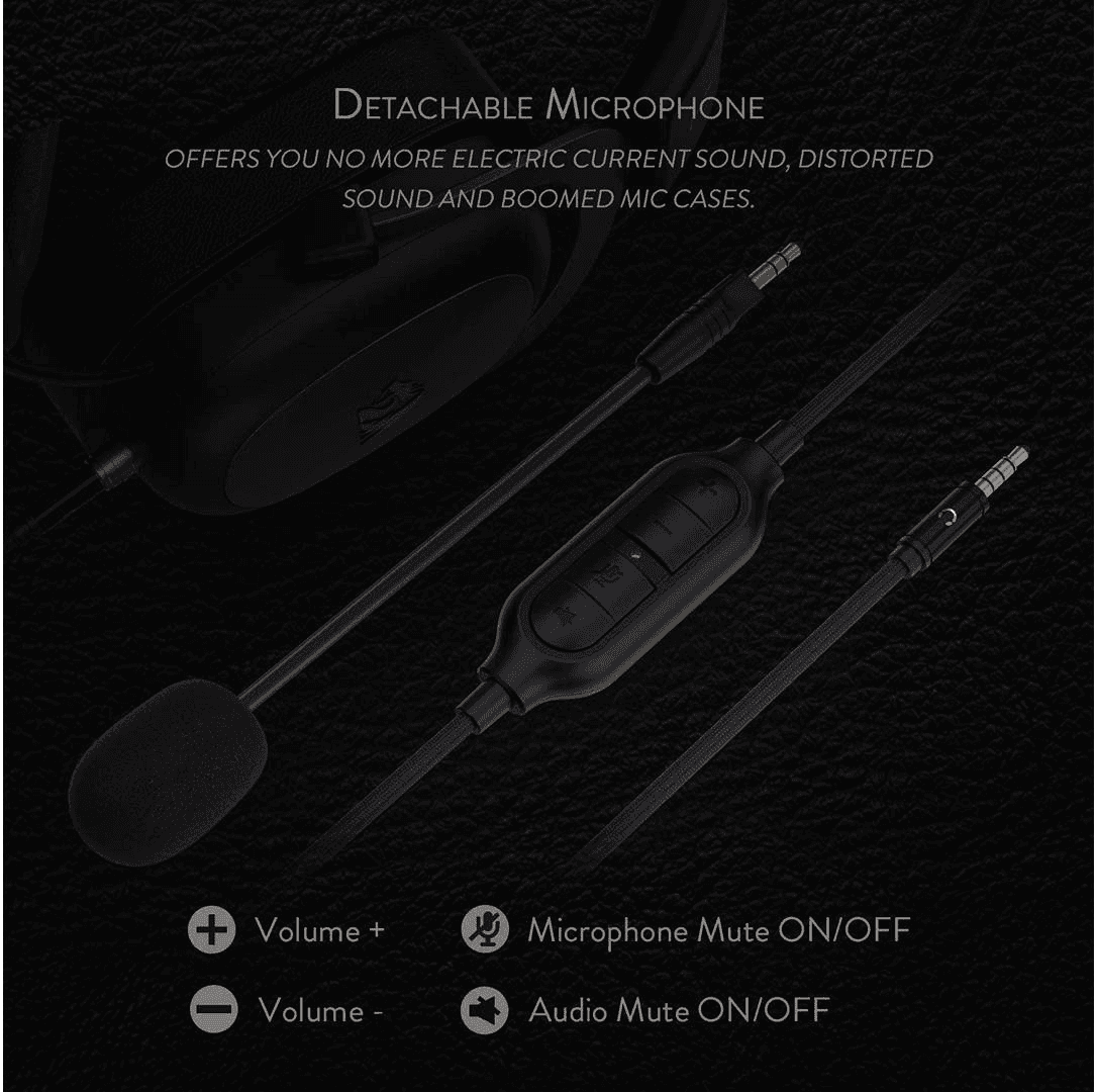 Redragon Redragon ZEUS 2 H510-1 Wired Gaming Headset, 7.1 Surround Sound, 53mm Drivers, Detachable Noise-Canceling Mic, Multi-Platform | ZEUS 2 H510-1 - thumbnail 4
