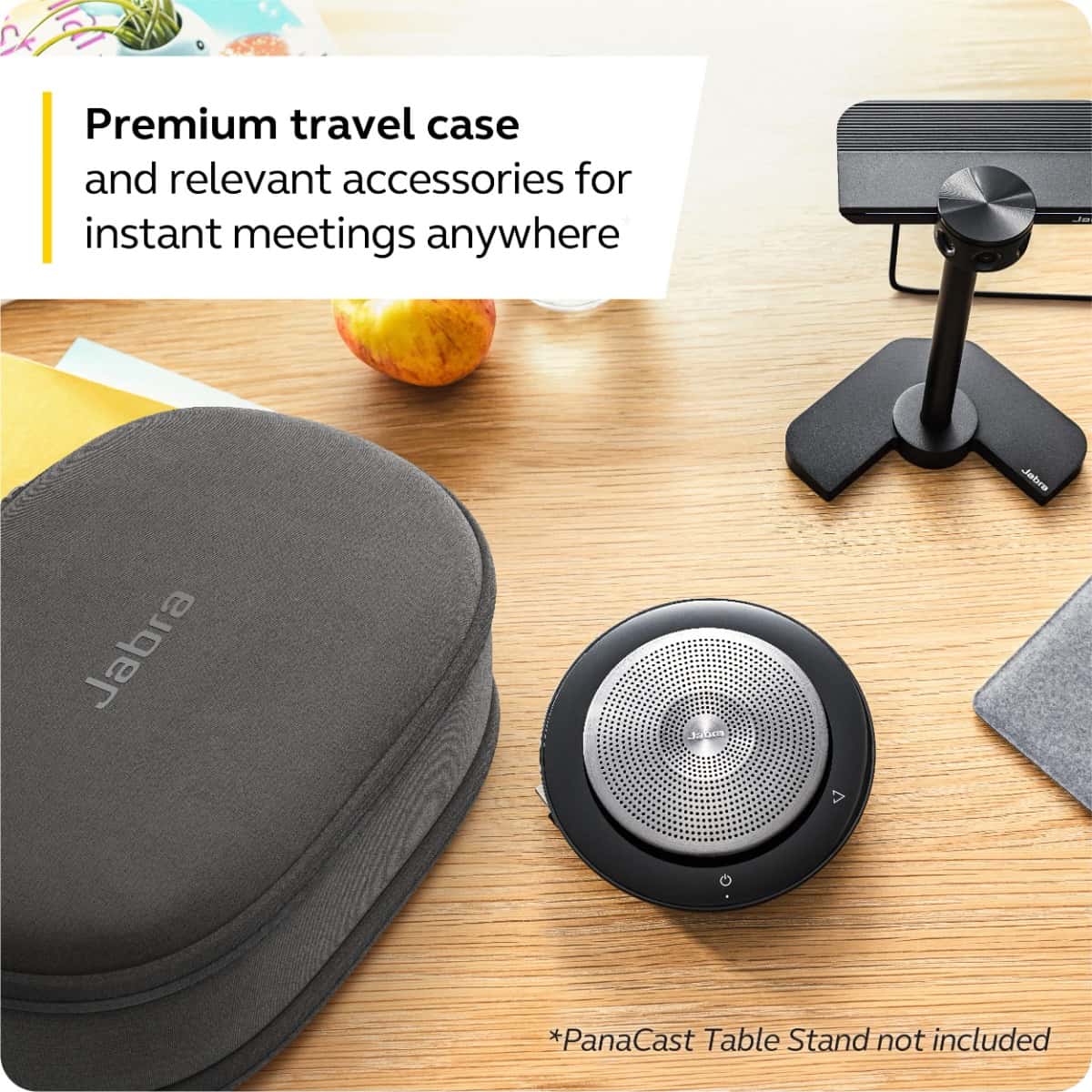 Jabra Jabra PanaCast Meet Anywhere+ Video Conference Bundle Conference Room Camera with 180 Panoramic-4K View Jabra Speak 750 Conference Speakerphone, MS Teams Certified, USB Cable, Table Stand, Case.  8403-129 - thumbnail 1
