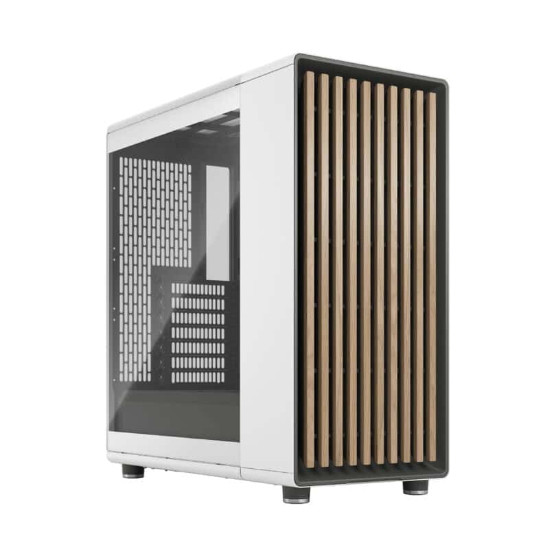 Fractal Design Fractal Design North Chalk White TG Clear Tint Gaming Case, Temp Glass Side Panel, Support Up to 360mm Radiator &amp; 6x120mm Fans, 2 x 2.5/3.5" Drive Bays, USB-C 3.1 Gen 2, 2 x USB-A 3.1 | FD-C-NOR1C-04 - thumbnail 1