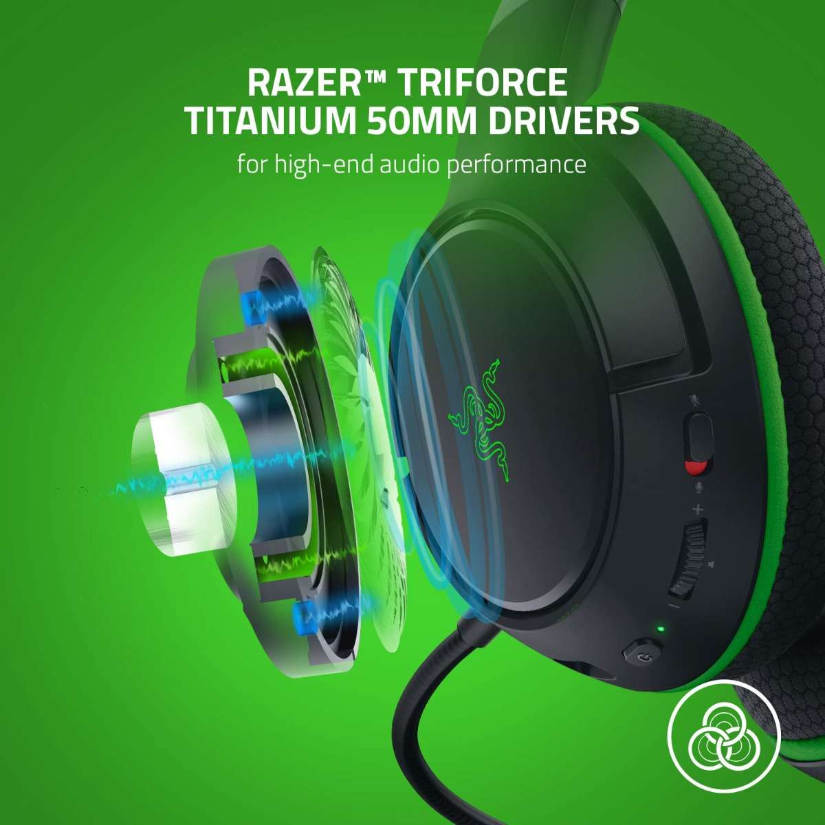 RAZER Razer Kaira Pro Wireless Gaming Headset for Xbox Series X | S: TriForce Titanium 50mm Drivers - Supercardioid Mic - Dedicated Mobile Mic - EQ and Xbox Pairing - Xbox Wireless and Bluetooth 5.0 - Black |  RZ04-03470200-R3M1 - thumbnail 1