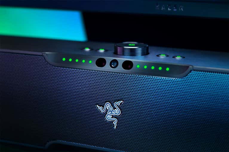 Razer Leviathan V2 Pro AI-Powered Beamforming PC Gaming Soundbar with Subwoofer, Beamforming Surround Sound with Headtracking Powered By AI, THXSpatial Audio Multi-Driver PC Soundbar & Subwoofer |  RZ05-04160100-R3G1 thumbnail 6